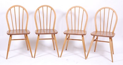 Lot 509 - A set of four 1960s Ercol elm stickback...