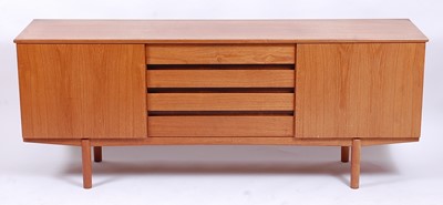 Lot 553 - A 1960s teak long sideboard by Vanson, having...