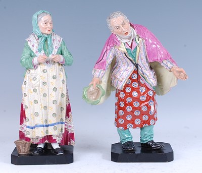 Lot 2070 - A pair of German porcelain figures, late 19th...