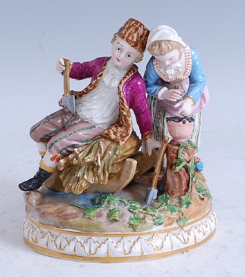 Lot 2063 - A 19th century Dresden hard paste porcelain...