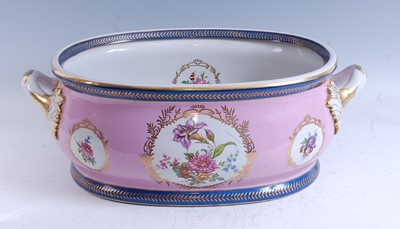 Lot 2094 - A 20th century continental porcelain foot bath,...