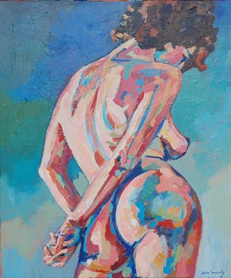 Lot 387 - Belen Sambucety (b.1978) - Nude three-quarter...