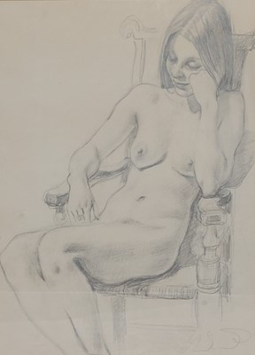 Lot 389 - Tom Greenshields (1915-1994) - Lee on a chair,...