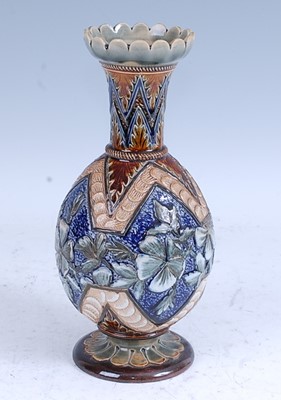 Lot 2 - An 1884 Doulton Lambeth stoneware vase, the...