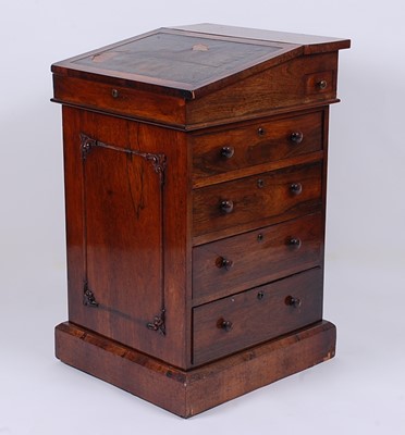 Lot 2468 - A William IV rosewood slide-top...