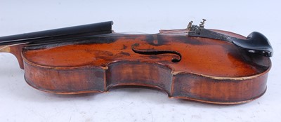 Lot 1006 - An English violin, having a one piece maple...