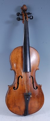 Lot 1001 - A 19th century violin, having a two piece...
