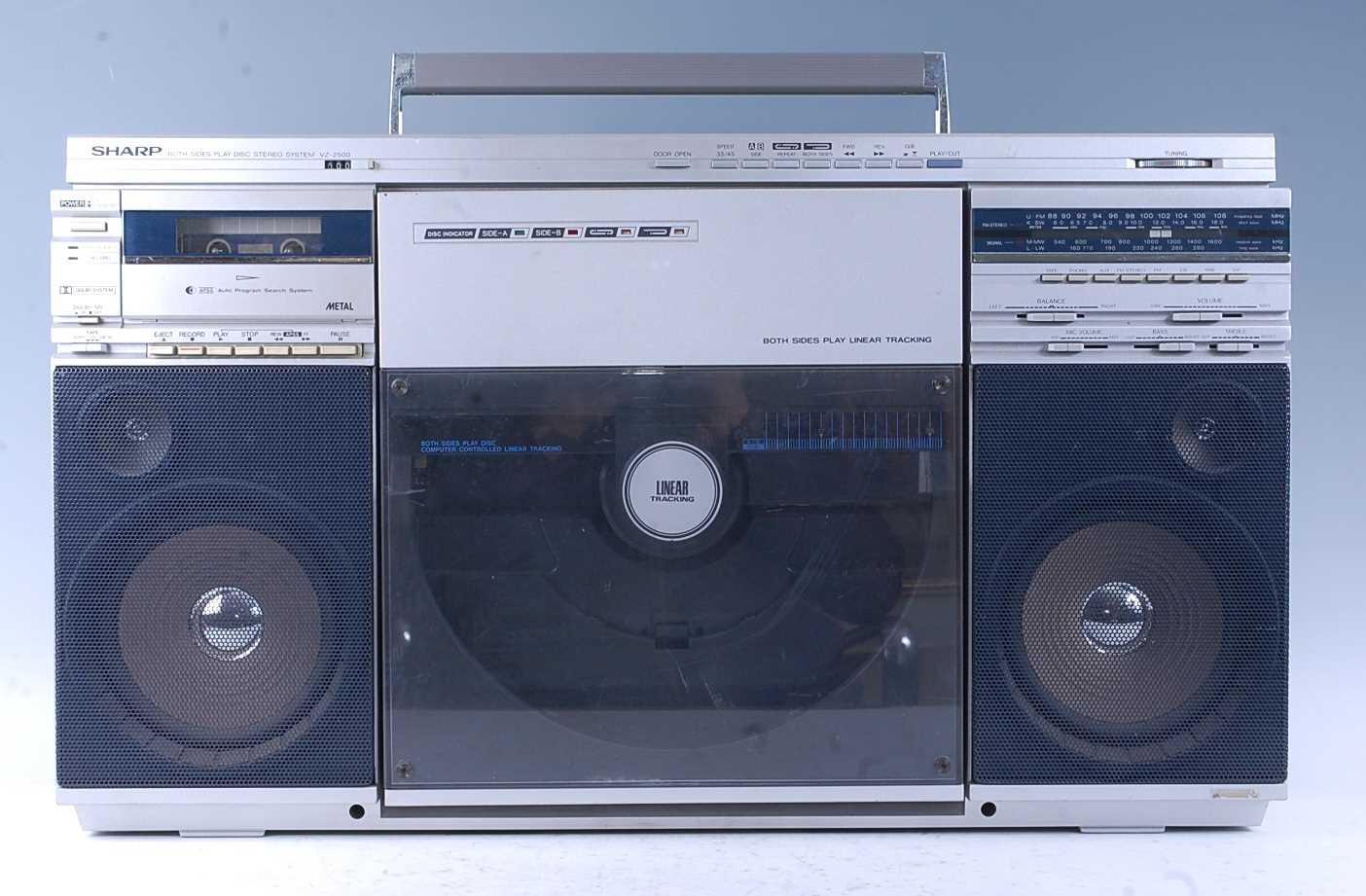 Lot 1013 - A Sharp VZ-2500 Boombox, circa 1982, having a...
