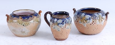 Lot 59 - A 1917 Royal Doulton stoneware twin handled...