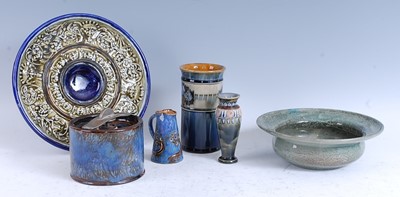 Lot 62 - An 1878 Doulton Lambeth stoneware dish,...