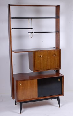 Lot 559 - A 1960s G-Plan teak and ebonised room divider,...