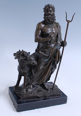 Lot 2294 - Pluto chaining Cerberus - bronze, early 20th...