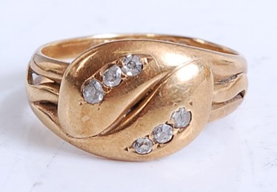 Lot 2213 - An 18ct yellow gold diamond set signet ring,...