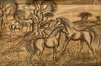 Lot 428 - Monica English (1920-1979) - Horses IV,...