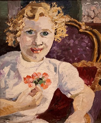 Lot 471 - Lucy Harwood (1893-1972) - Girl holding...
