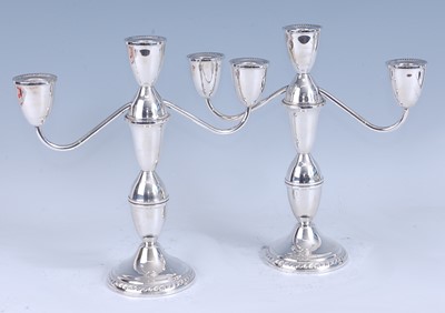 Lot 232 - A pair of Duchin weighted sterling silver...
