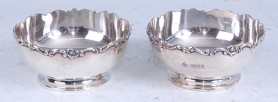 Lot 236 - A pair of early 20th century silver circular...