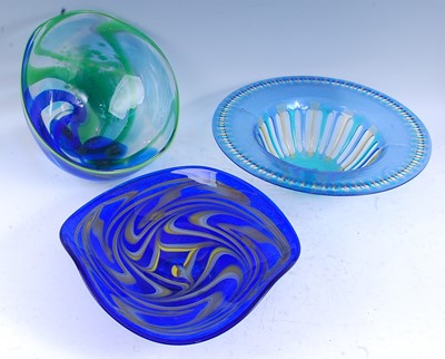 Lot 204 - Three various contemporary studio glass large...