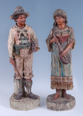 Lot 150 - A large pair of early 20th century probably...