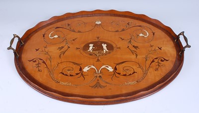 Lot 2288 - A Sheraton Revival satinwood and marquetry...