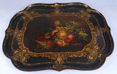 Lot 2290 - A Victorian papier-mâché tray by William...