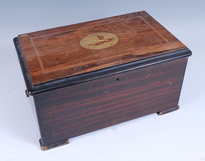 Lot 2286 - A late 19th century Swiss rosewood cased music...