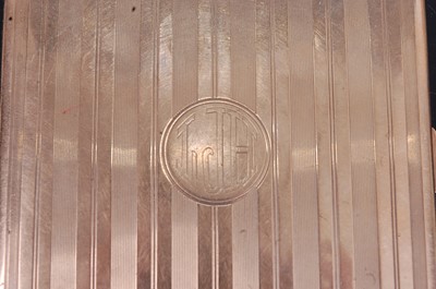 Lot 268 - An Art Deco 9ct gold pocket cigarette case,...
