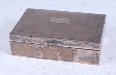 Lot 239 - An Art Deco style silver table cigarette box,...