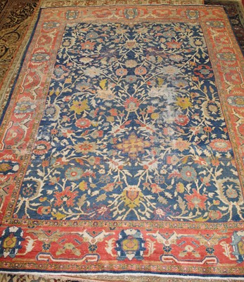 Lot 2440 - A Persian woollen Mahal carpet, circa 1890,...