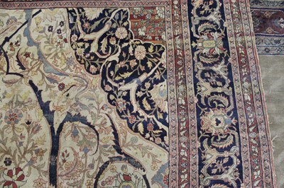 Lot 1380 - A Persian woollen Isfahan carpet, the central...