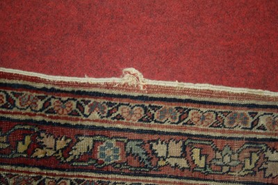 Lot 1380 - A Persian woollen Isfahan carpet, the central...