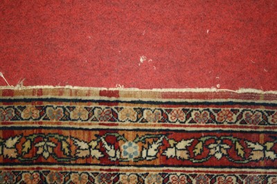 Lot 1380 - A Persian woollen Isfahan carpet, the central...