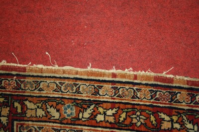 Lot 1380 - A Persian woollen Isfahan carpet, the central...
