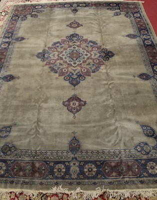 Lot 1382 - A Turkish Sparta woollen carpet, the grey...