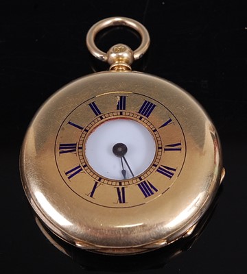 Lot 2244 - A continental 18ct gold cased gent's half...
