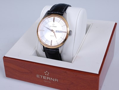 Lot 2249 - A gent's steel cased Eterna Artena quartz...