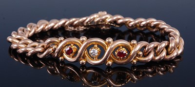 Lot 2212 - A yellow metal hollow curblink...
