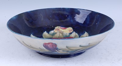Lot 74 - A large Moorcroft Pansy pattern footed...