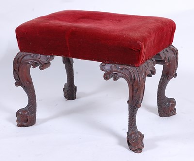 Lot 2496 - A mahogany dressing stool in the mid-18th...