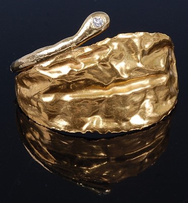 Lot 279 - A 1970s 18 carat gold and single stone diamond...