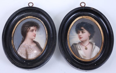 Lot 2276 - Circa 1900 continental school, pair bust...