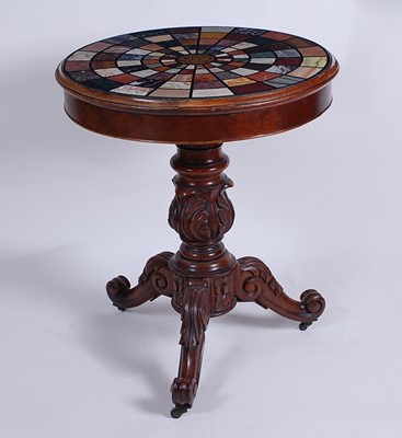 Lot 2493 - A Victorian mahogany and specimen marble...