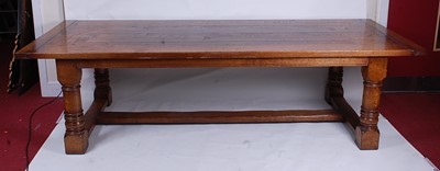Lot 2494 - An Elizabethan style joined oak refectory...