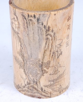 Lot 2324 - A 19th century Chinese Canton export tusk...