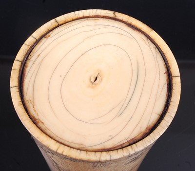 Lot 2324 - A 19th century Chinese Canton export tusk...