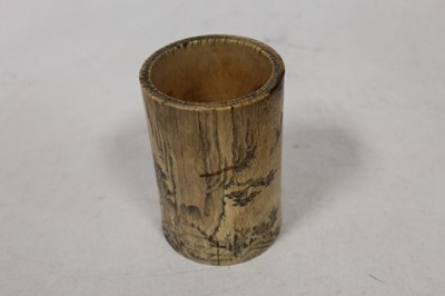 Lot 2324 - A 19th century Chinese Canton export tusk...