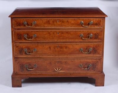 Lot 2520 - A George III and recently walnut re-veneered...