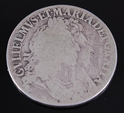 Lot 2029 - Great Britain, 1691 crown, William and Mary co-...