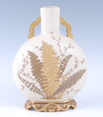 Lot 1031 - A Royal Worcester old ivory porcelain moon...