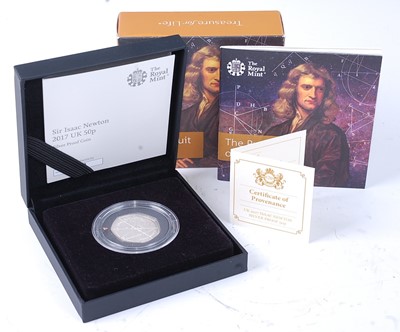 Lot 2182 - The Royal Mint, Sir Isaac Newton 2017 50p...